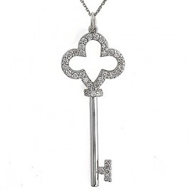 Diamond Key Pendant