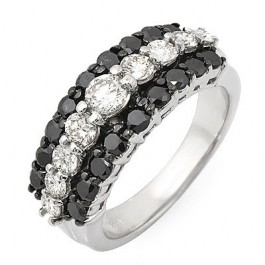 Black and White Diamond Ring