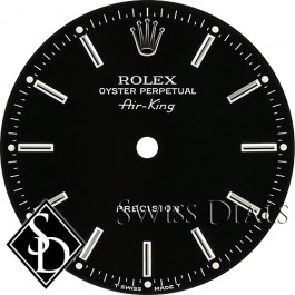 Men's Rolex Airking Black Stick Marker Dial SS