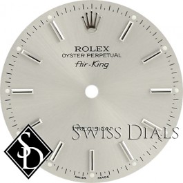 Men's Rolex Airking Silver Stick Marker Swiss Made Dial SS