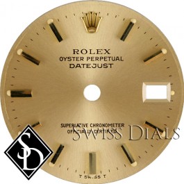 Ladies Rolex Champagne Stick Dial Two-tone