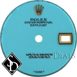 Ladies Rolex Datejust Turquoise T Swiss T Dial for Yellow Gold