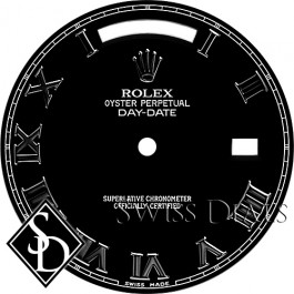 Men's Rolex Day-Date II Black Roman Numeral Dial for White Gold