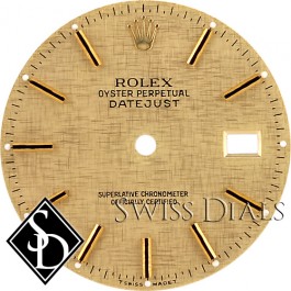 Men's Rolex Datejust Champagne Linen Stick Marker Dial Two-Tone