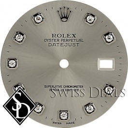 Men's Rolex Datejust Silver Diamond Dial SS