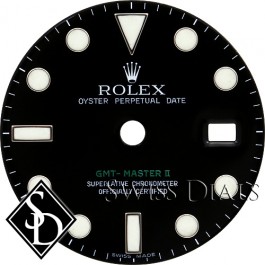 Men's Rolex GMT-Master II Black Index Maxi Marker Dial Ceramic SS