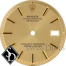 Men's Rolex Datejust Non-quick Champagne Stick Marker Dial Two-tone