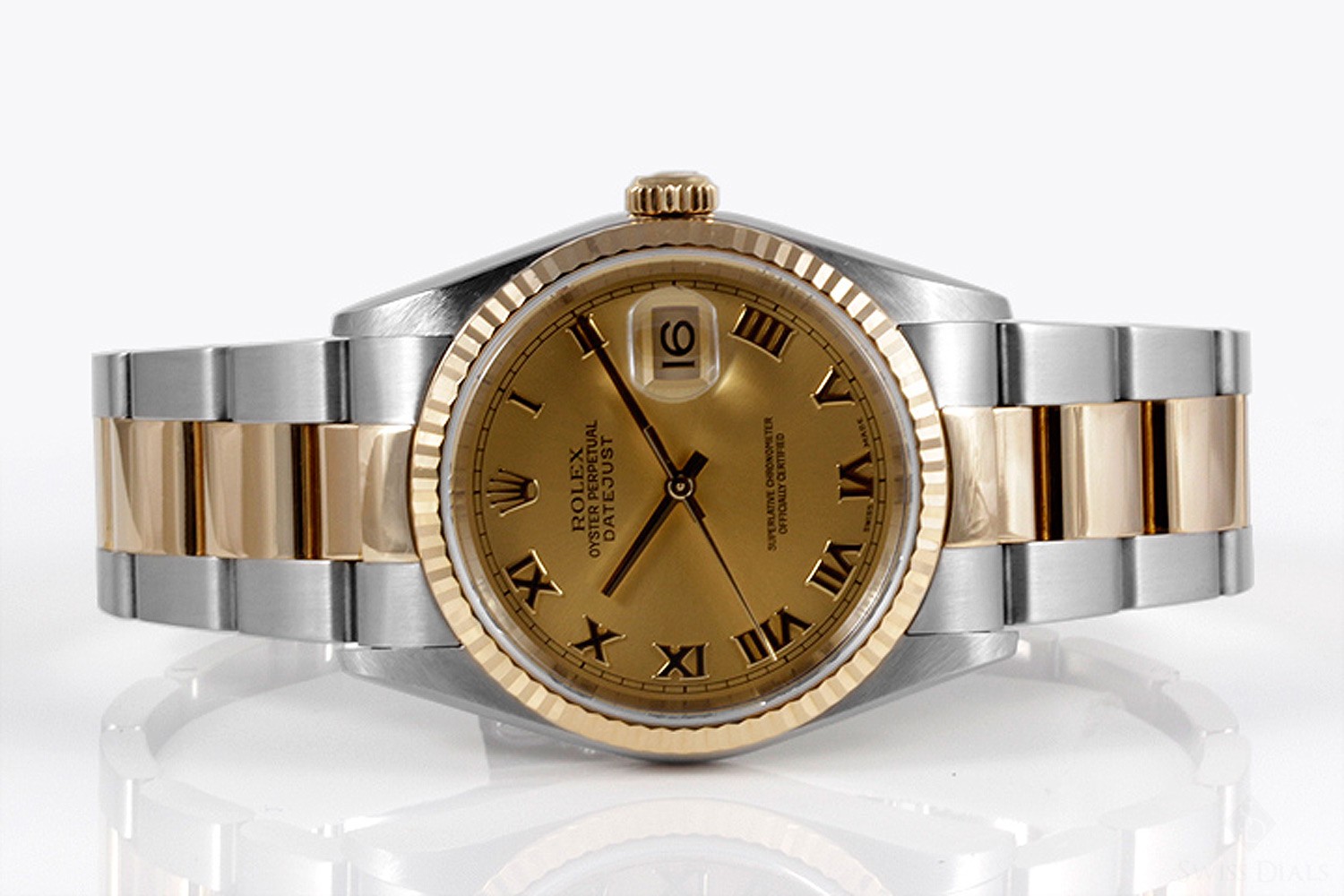 gold rolex roman numerals