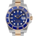 Men's Rolex Submariner Steel and Gold Blue Dial Ceramic Blue 60min Bezel Oyster Band New Style