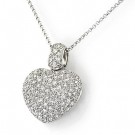 Diamond Encrusted Heart Pendant