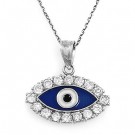 Diamond Eye with Enamel Pendant