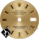 Ladies Rolex Champagne Stick Dial Two-tone