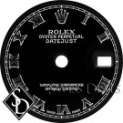 Ladies Rolex Datejust Black Roman Numeral Marker Swiss Made Dial SS