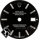 Ladies Rolex Datejust Black Stick Marker T Swiss Made T Dial SS