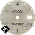 Ladies Rolex Datejust Silver Stick Marker T Swiss Made T Dial Two-Tone