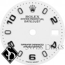 Ladies Rolex Datejust White Luminous Index Hour Markers and Arabic Numerals Swiss Made Dial Stainless Steel