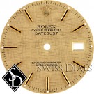 Men's Rolex Datejust Champagne Linen Stick Marker Dial Two-Tone