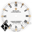 Midsize Rolex Datejust White Print Roman Numeral T Swiss Made T Dial Two-tone