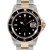 Men's Rolex Submariner Steel and Gold Black Index Dial Black 60min Bezel Oyster Band